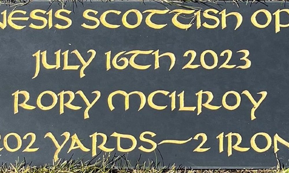 New plaque commemorates Rory McIlroy’s famous 2-iron shot at the Scottish Open – GolfWRX